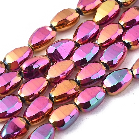 Electroplate Glass Beads Strands X-EGLA-G036-A-FP02-1