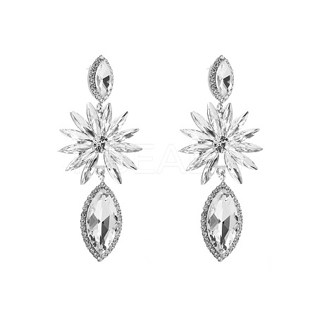Sparkling Geometric Earrings with Alloy and Colorful Rhinestones for Women's Party Look ST0189120-1