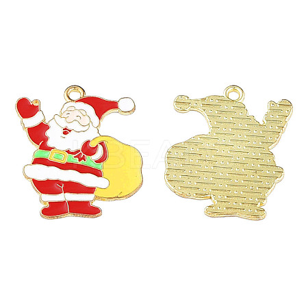 Rack Plating Alloy Enamel Pendants LS-ENAM-N060-04LG-1