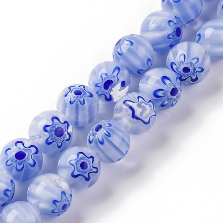 Handmade Millefiori Lampwork Beads Strands LAMP-G164-05K-1