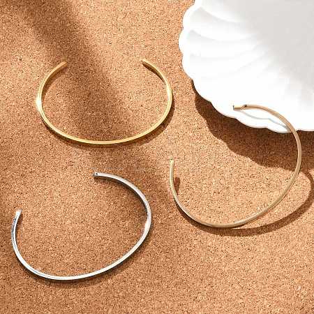 304 Stainless Steel Cuff Bangles BJEW-K173-02-1