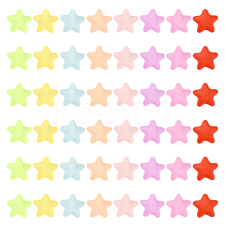 Rubberized Style Frosted Acrylic Beads FACR-CJ0001-16-1