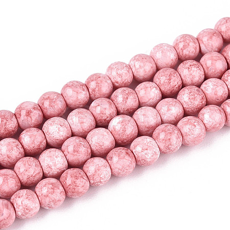 Baking Paint Glass Beads Strands DGLA-N016-4mm-02-1