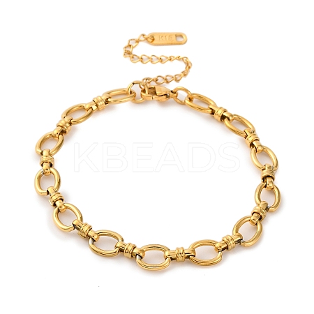 Ion Plating(IP) 304 Stainless Steel Mesh Chain Bracelet for Women BJEW-S003-02G-1