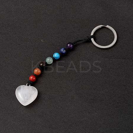 7 Chakra Gemstone Beads Keychain KEYC-F036-02E-1