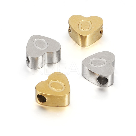 4Pcs 2 Colors 304 Stainless Steel Beads STAS-TA0002-75-1