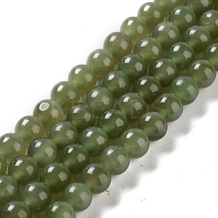 Natural Nephrite Jade/Hetian Jade Beads Strands G-NH0005-030C-1