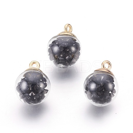 Transparent Glass Bottle Pendants LS-GLAA-L018-04-1