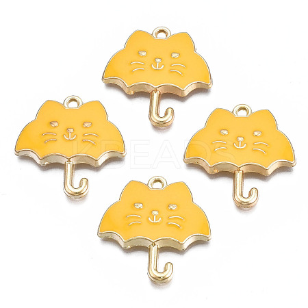 Rack Plating Alloy Enamel Pendants ENAM-T011-191A-1
