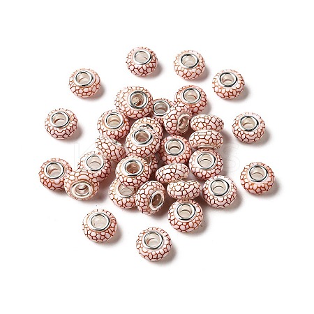 Opaque Resin European Beads RESI-C055-01F-1