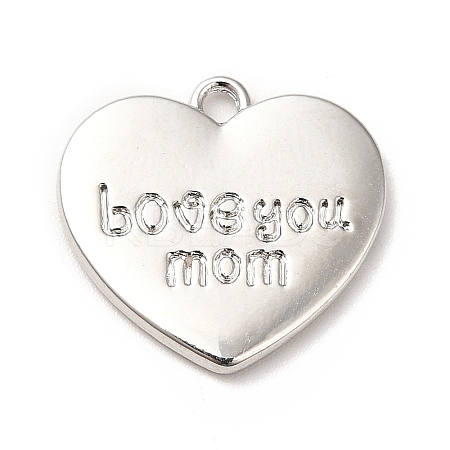 Mother's Day Rack Plating Alloy Pendants PALLOY-K256-23P-1