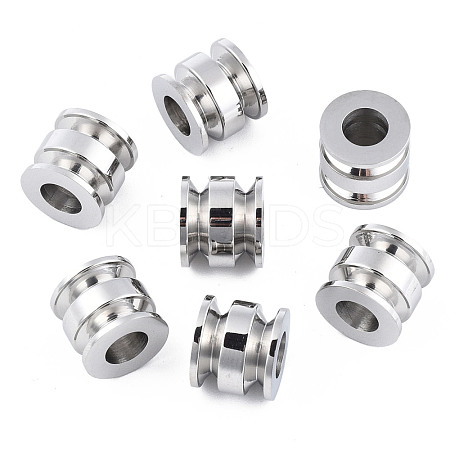 Non-Tarnish 316 Surgical Stainless Steel European Beads STAS-N097-067P-1