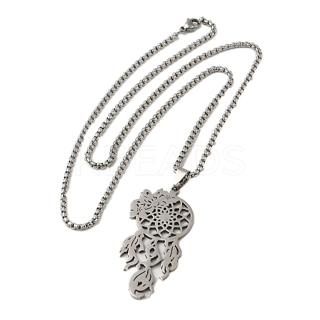 Non-Tarnish 201 Stainless Steel Pendant Necklaces NJEW-H022-04P-1
