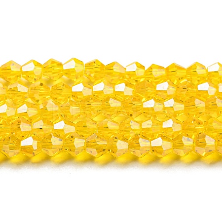 Transparent Electroplate Glass Beads Strands LS-EGLA-A039-T4mm-A22-1