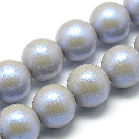 Opaque Acrylic Spray Painted Highlight Beads X-ACRP-Q024-10mm-G03-1