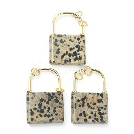 Natural Dalmatian Jasper Pendants G-B012-16G-04-1