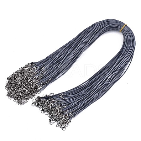 Waxed Cotton Cord Necklace Making MAK-S034-014-1