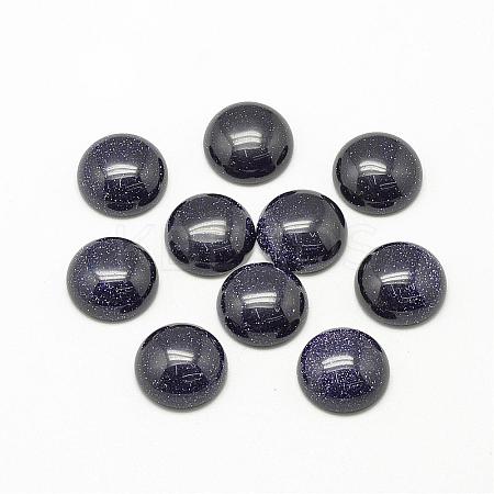 Synthetic Blue Goldstone Cabochons G-R416-6mm-34-1