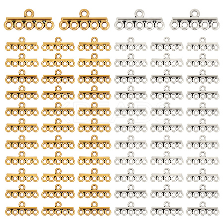 80Pcs 2 Colors Tibetan Style Alloy Chandelier Component Links FIND-GO0003-11B-1