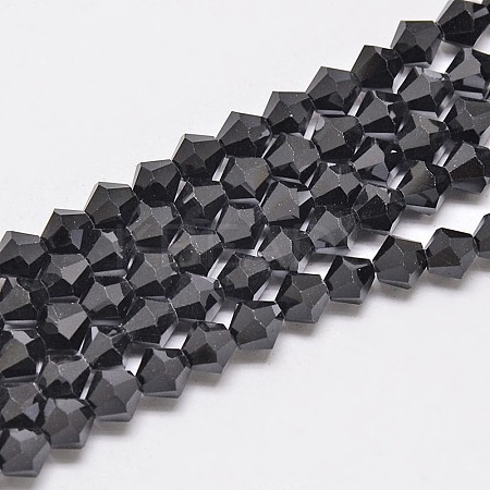 Imitate Austrian Crystal Bicone Glass Beads Strands GLAA-F029-6x6mm-02-1