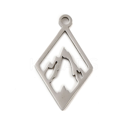 Non-Tarnish 304 Stainless Steel Pendants LS-STAS-S123-01P-02-1