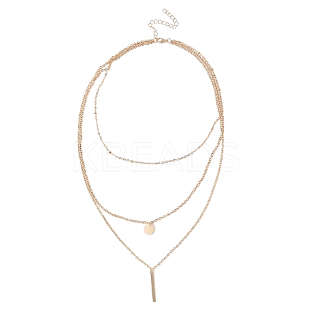Alloy 3 Layer Necklaces for Women WG9523E-08-1