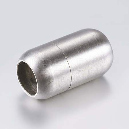 Tarnish Resistant 304 Stainless Steel Magnetic Clasps with Glue-in Ends STAS-F133-17P-1