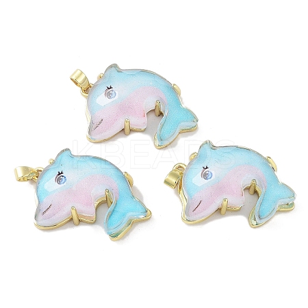 Translucent Resin Pendants KK-G482-11G-1
