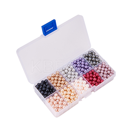 10 Color Eco-Friendly Glass Pearl Beads HY-YW0001-01C-1