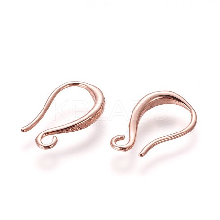 Brass Earring Hooks KK-L177-34RG-1