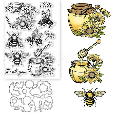 1Pc PVC Plastic Clear Stamps DIY-GL0004-72-1