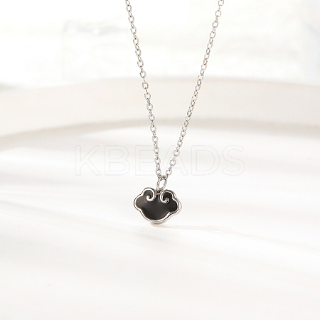 Vintage 304 Stainless Steel Cloud Pendant for Women's Daily Wear XT0264-2-1