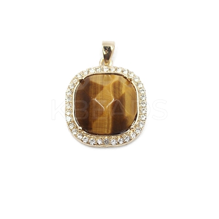 Natural Tiger Eye Faceted Pendants LS-PW-WG81700-06-1