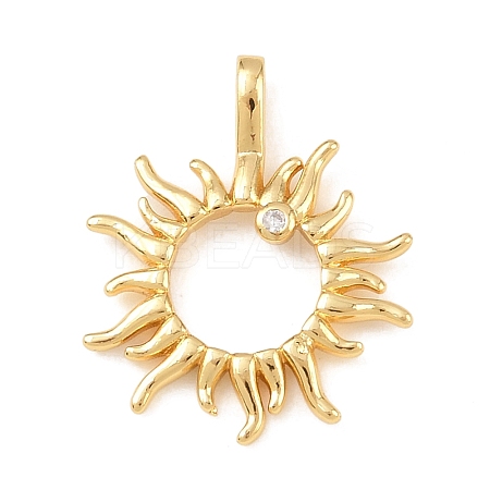 Brass Micro Pave Cubic Zirconia Pendants LS-KK-B165-01G-1