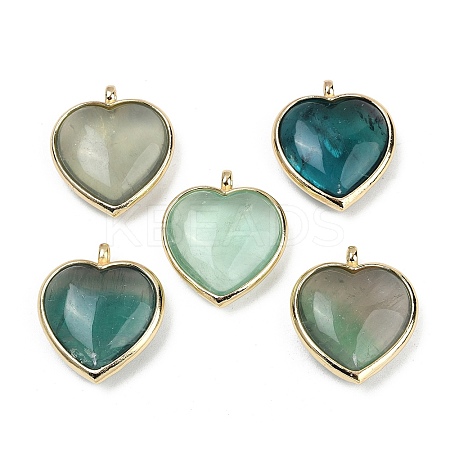 Natural Green Fluorite Pendants G-K347-10G-06-1
