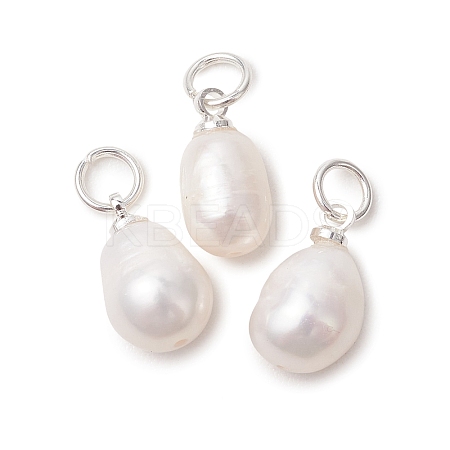 Natural Cultured Freshwater Pearl Pendants PALLOY-JF05225-02-1