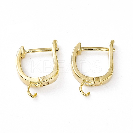 Brass Hoop Earring Findings with Latch Back Closure LS-KK-A172-19G-1