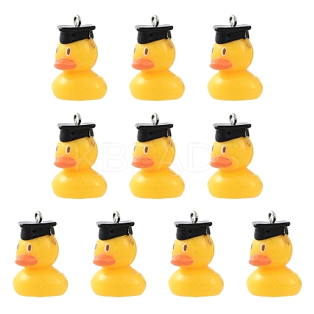 10Pcs Graduation Theme Resin Pendants RESI-YW0004-71-1