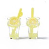 Imitation Fruit Tea Resin Pendants CRES-S359-31H-4