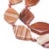 Natural Banded Agate/Striped Agate Beads Strands G-I245-59-4