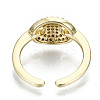 Brass Micro Pave Clear Cubic Zirconia Cuff Rings RJEW-S045-053G-NR-3