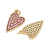 Brass Micro Pave Cubic Zirconia Pendants KK-S526-44G-2