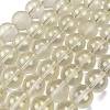 Frosted Transparent Glass Bead Strands GLAA-P065-10mm-01-2