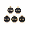 Mother's Day Alloy Enamel Charms X-ENAM-T016-11B-RS-1