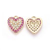 Brass Micro Pave Cubic Zirconia Pendants KK-I648-08-3