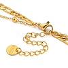 304 Stainless Steel Double Layer Necklaces NJEW-P311-01B-G-3