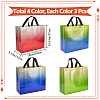 12Pcs 4 Colors Non-Woven Reusable Folding Gift Bags with Handle ABAG-GF0001-29A-2