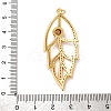 Brass Micro Pave Cubic Zirconia Big Pendants KK-U076-08G-3