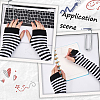 4 Pairs 4 Colors Acrylic Fiber Yarn Knitting Fingerless Gloves AJEW-GF0010-88-4