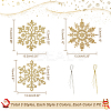 AHADERMAKER 12 Sets 6 Style Christmas Snowflake Plastic Pendant Decoration AJEW-GA0006-04-2
